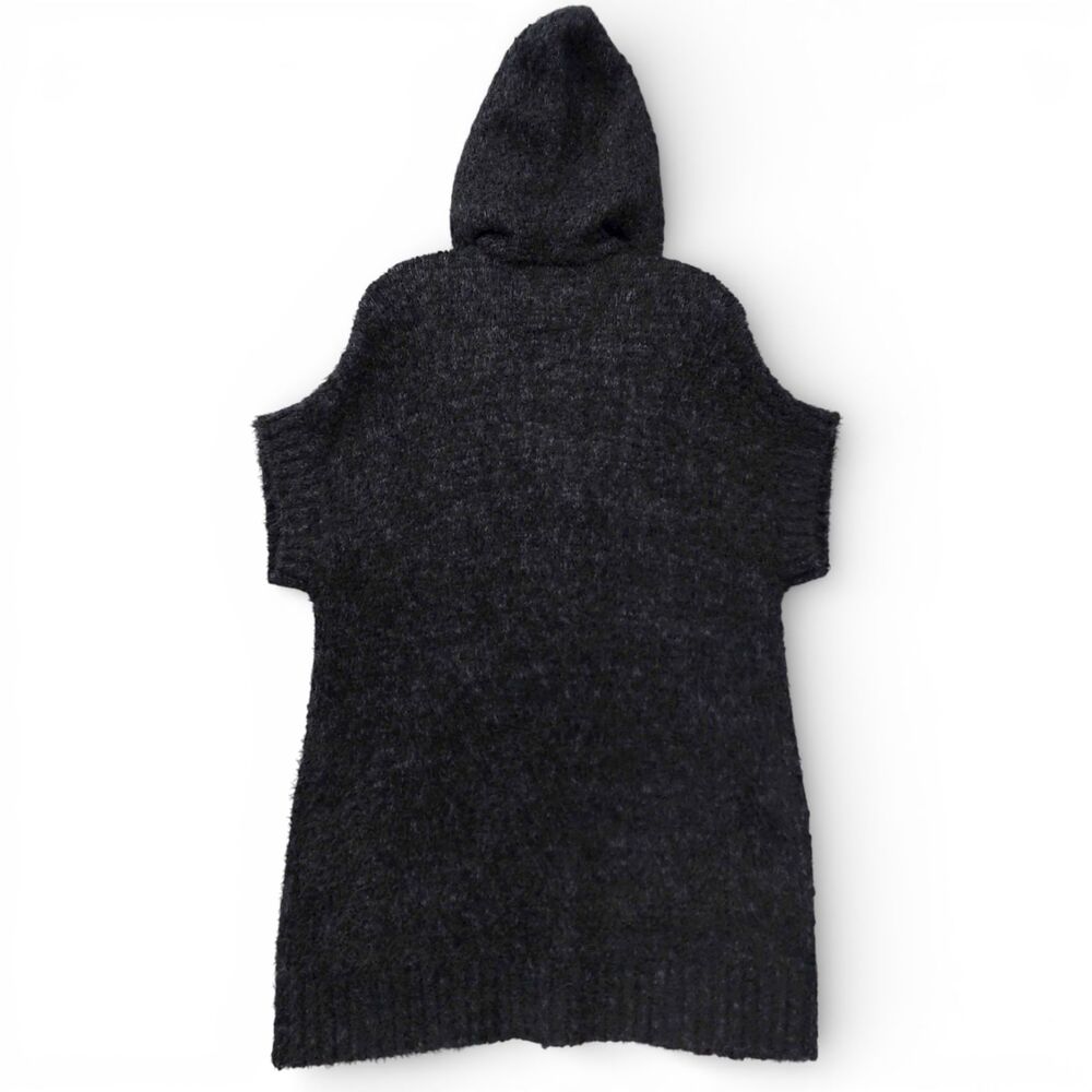 Evy’s Tree The Vanessa Hooded Fuzzy Knit Zip Cardigan M/L Mohair Blend Sweater - Picture 9 of 11